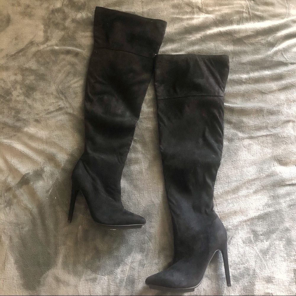 Black Knee High Boots